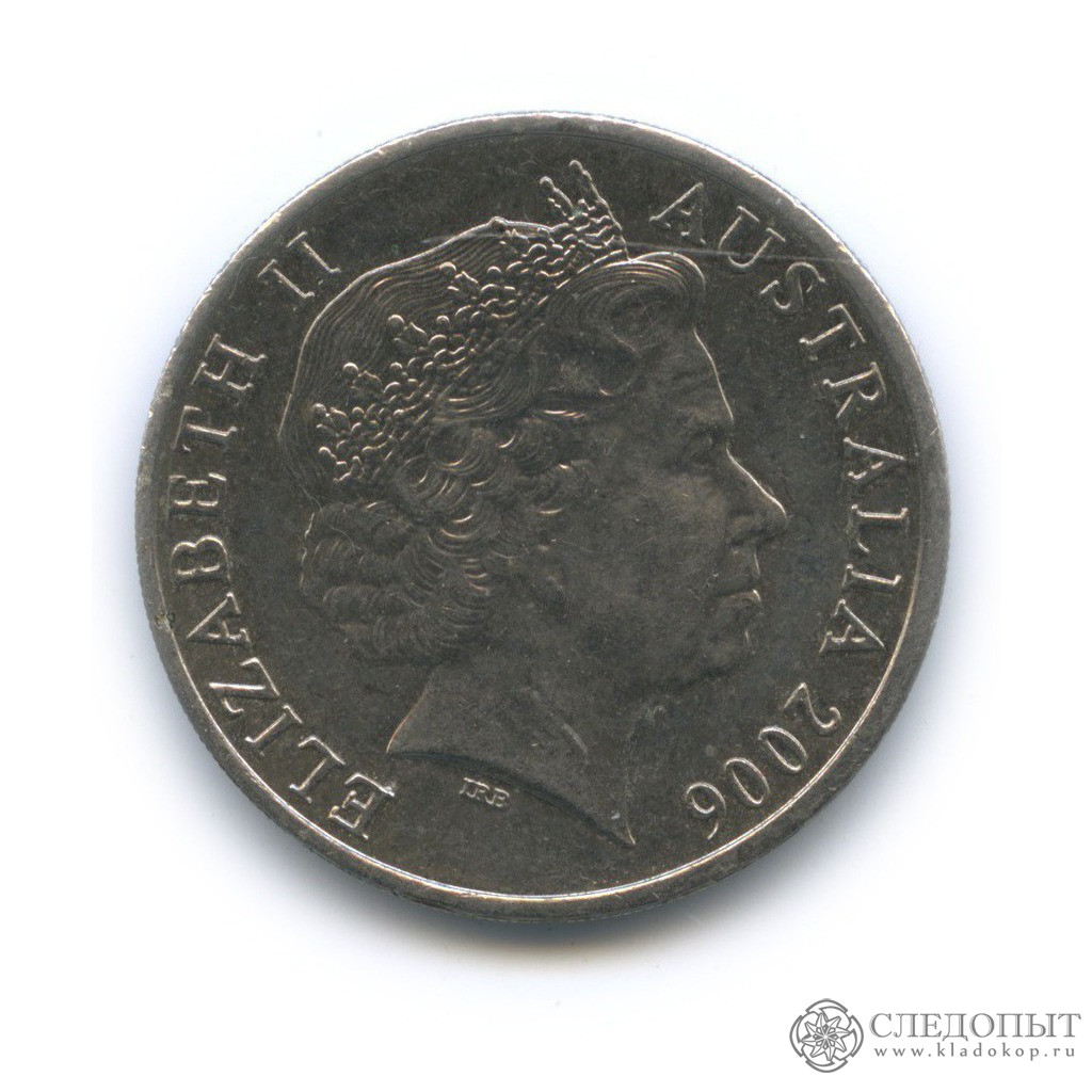 Монеты 2006 года цена. 20 Центов Австралия 1966. Монета 20 центов 2006.