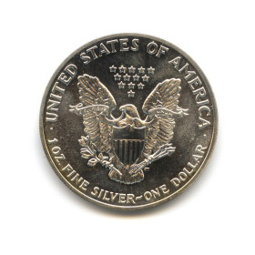 1 доллар 1989 года - американский серебряный орёл s. сша, со.