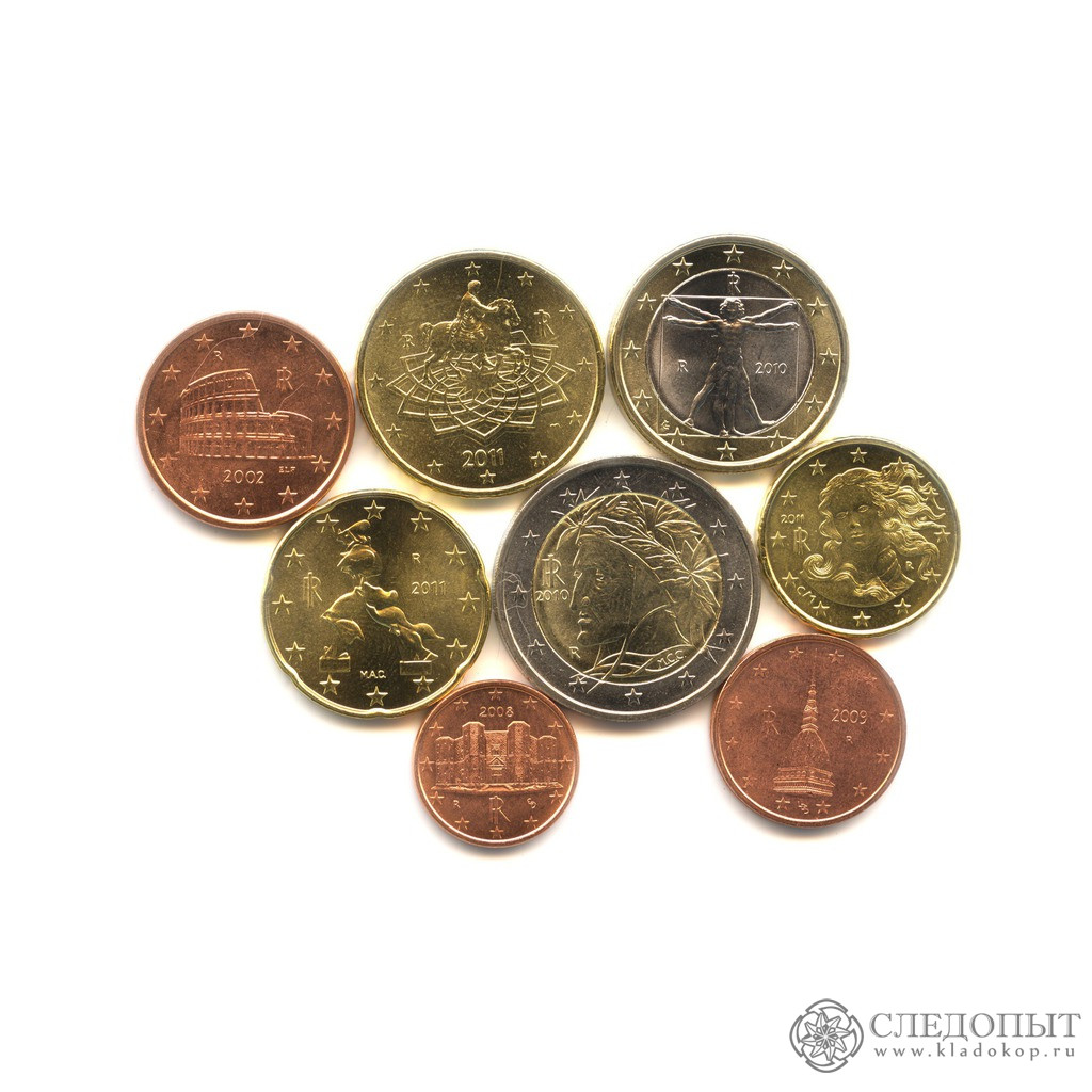 Евроценты монеты Италии